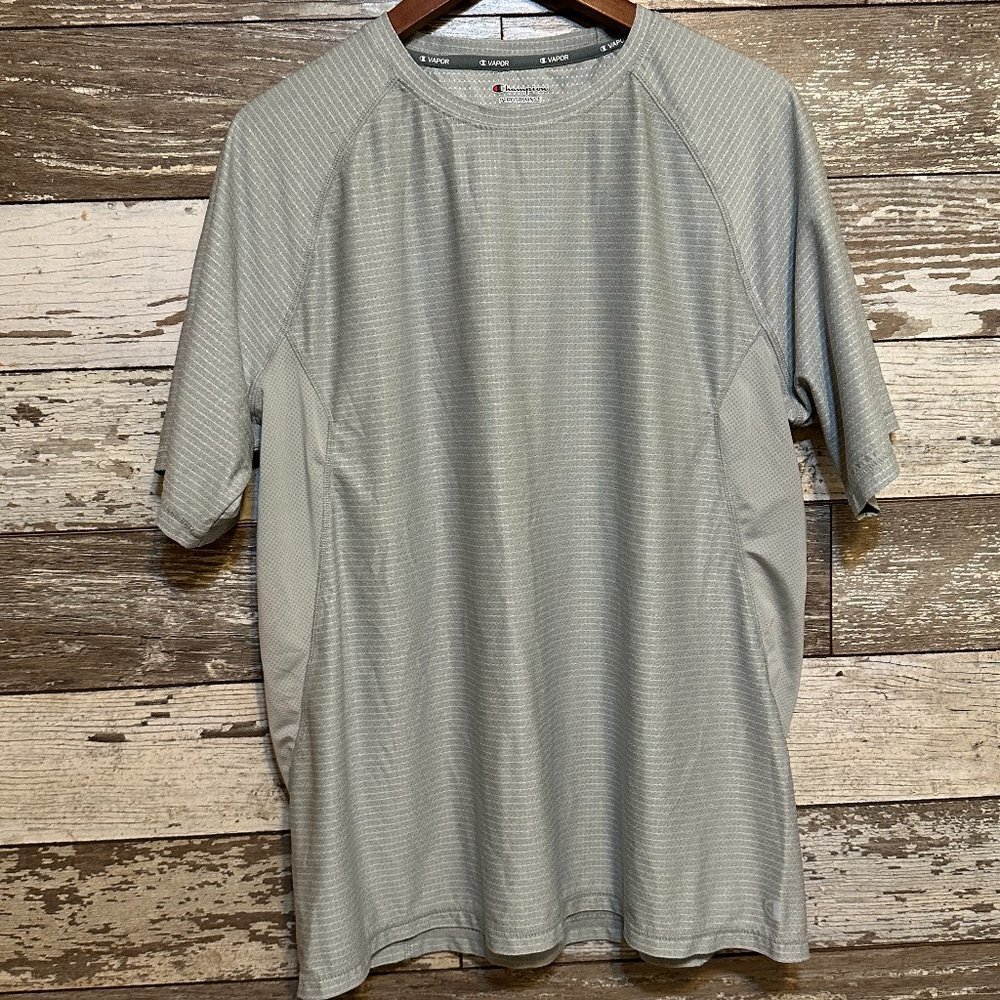 Champion Performance Vapor Grey Athletic Men's Breathable Gym Tshirt - Picture 1 of 4